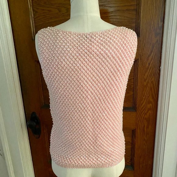 Vintage Cyn Les Seed Pearl Sequin Wool Top Size Small - Picture 5 of 6